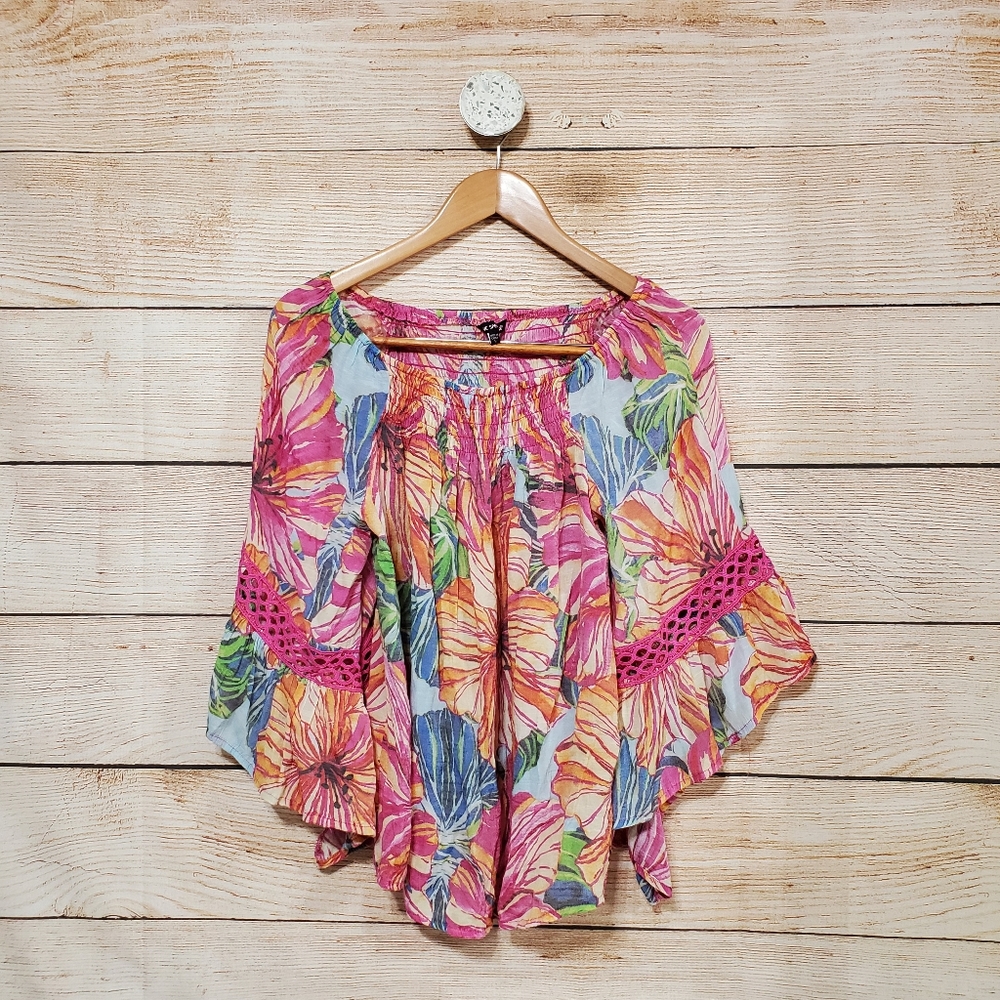 Women’s Floral Off-Shoulder Blouse in Multicolor